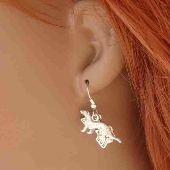 Rainbow Bridge Ferret Earrings 1375 - Picture 2 of 8